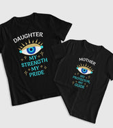 Evil Eye Mother & Daughter Unisex Half Sleeve T-Shirts (Pack of 2)